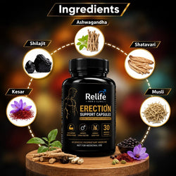 ReLife Erection Support Capsules – Natural Ayurvedic Support for Men’s Performance