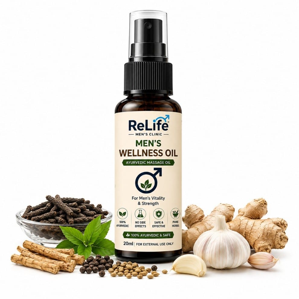 ReLife Men’s Wellness Oil – Natural Ayurvedic Support for Men’s Vitality & Strength