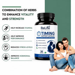 ReLife Timing Support Capsules – Natural Ayurvedic Support for Men’s Performance & Control