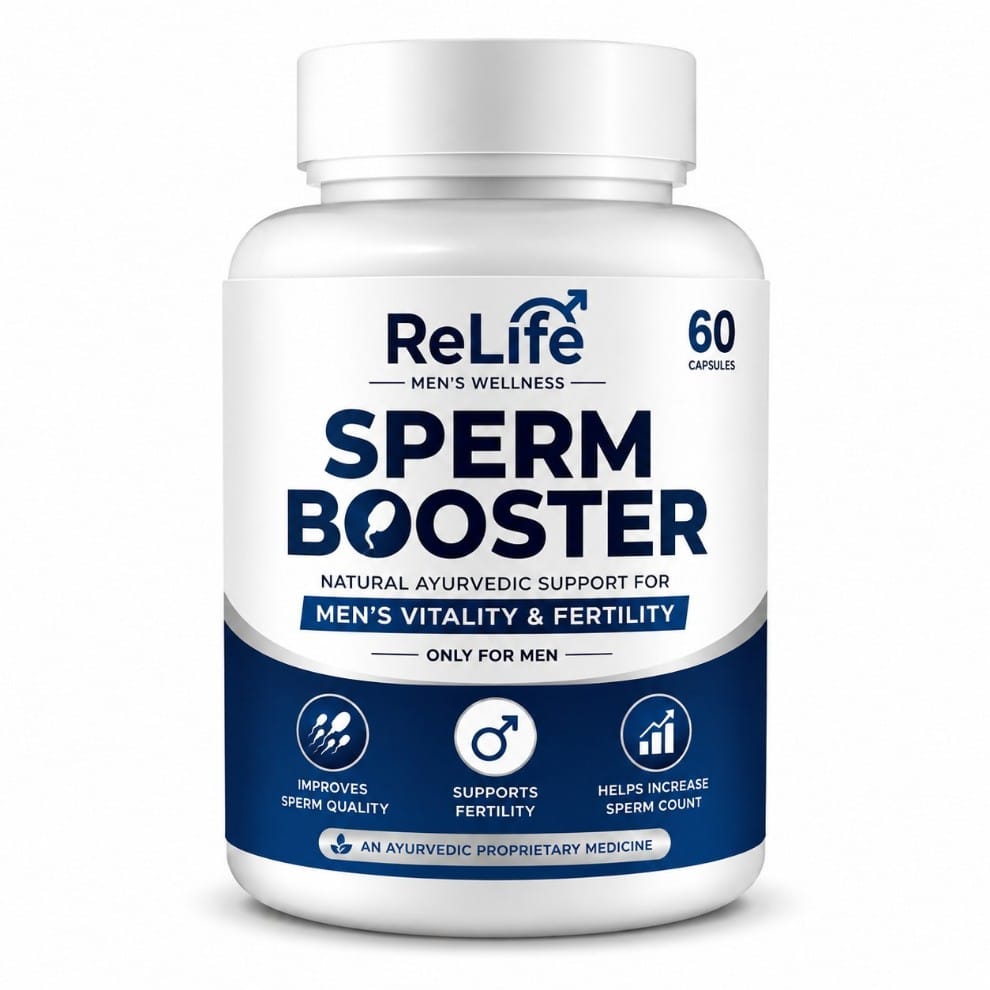 ReLife Sperm Booster Capsules – Natural Ayurvedic Support for Men’s Fertility & Wellness