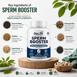 ReLife Sperm Booster Capsules – Natural Ayurvedic Support for Men’s Fertility & Wellness