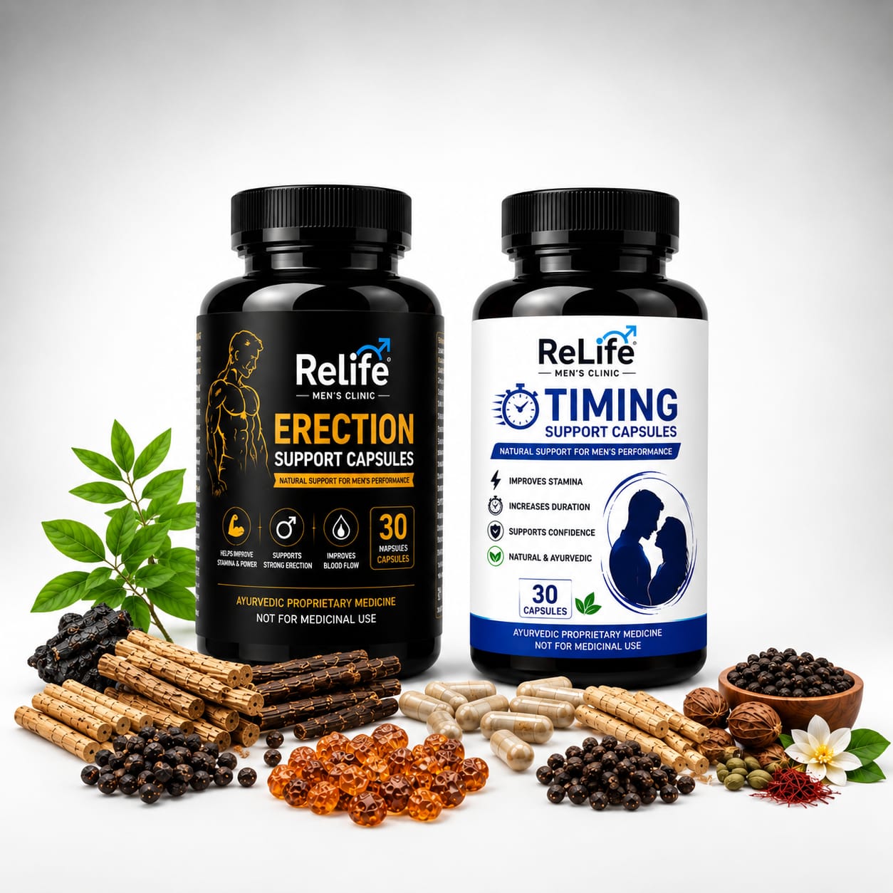 ReLife Men’s Performance Duo | Erection Support + Timing Support Capsules
