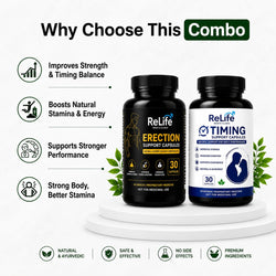 ReLife Men’s Performance Duo | Erection Support + Timing Support Capsules
